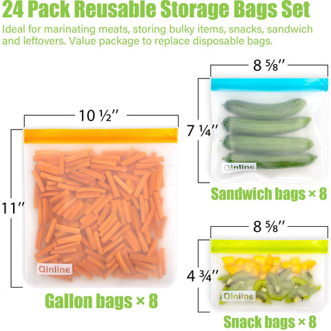 Bolsas Qinline para sándwich reutilizables con tamaño ideal para almuerzo