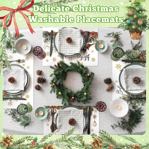Manteles de plástico Qinyoung con temática festiva para decoración duradera