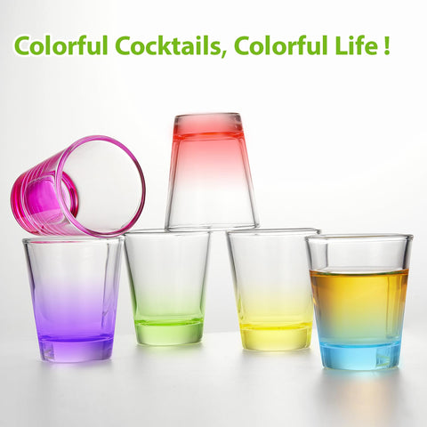 Qipecedm chupitos de vidrio transparente con acabado cristal para servicio elegante.