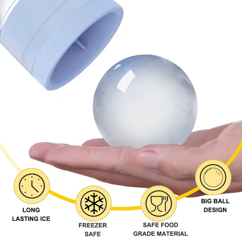 Molde Qipecedm bola redonda grande, hielo perfecto para cocteles.