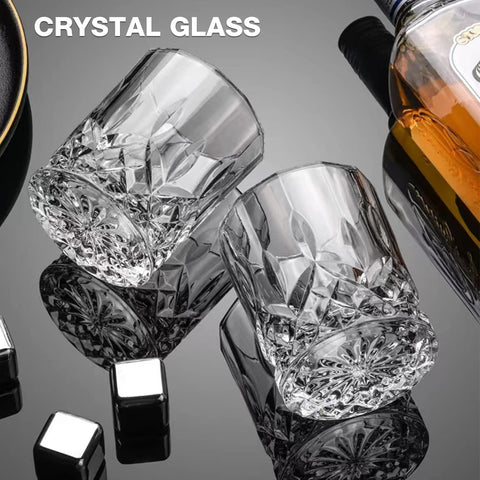 Vaso Qipecedm cristal 11oz, acabado brillante para bebidas.