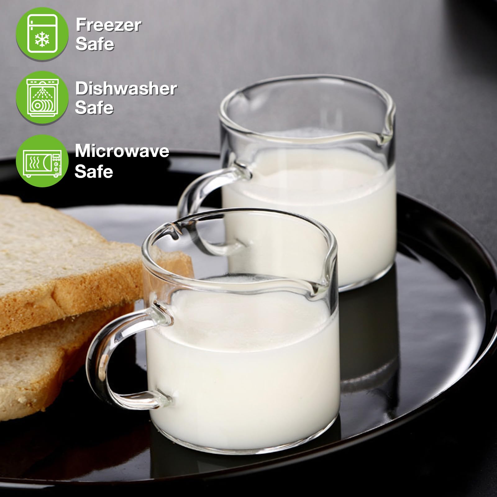 Qipecedm vidrio borosilicato claro, resistente al calor para bebidas calientes