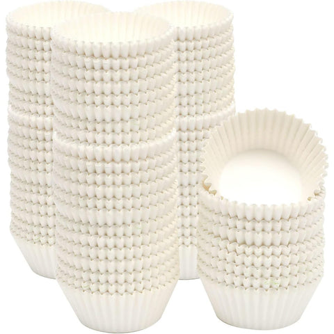 qiqee forros blancos para cupcakes, lote de 1000, sin olor, aptos para hornear