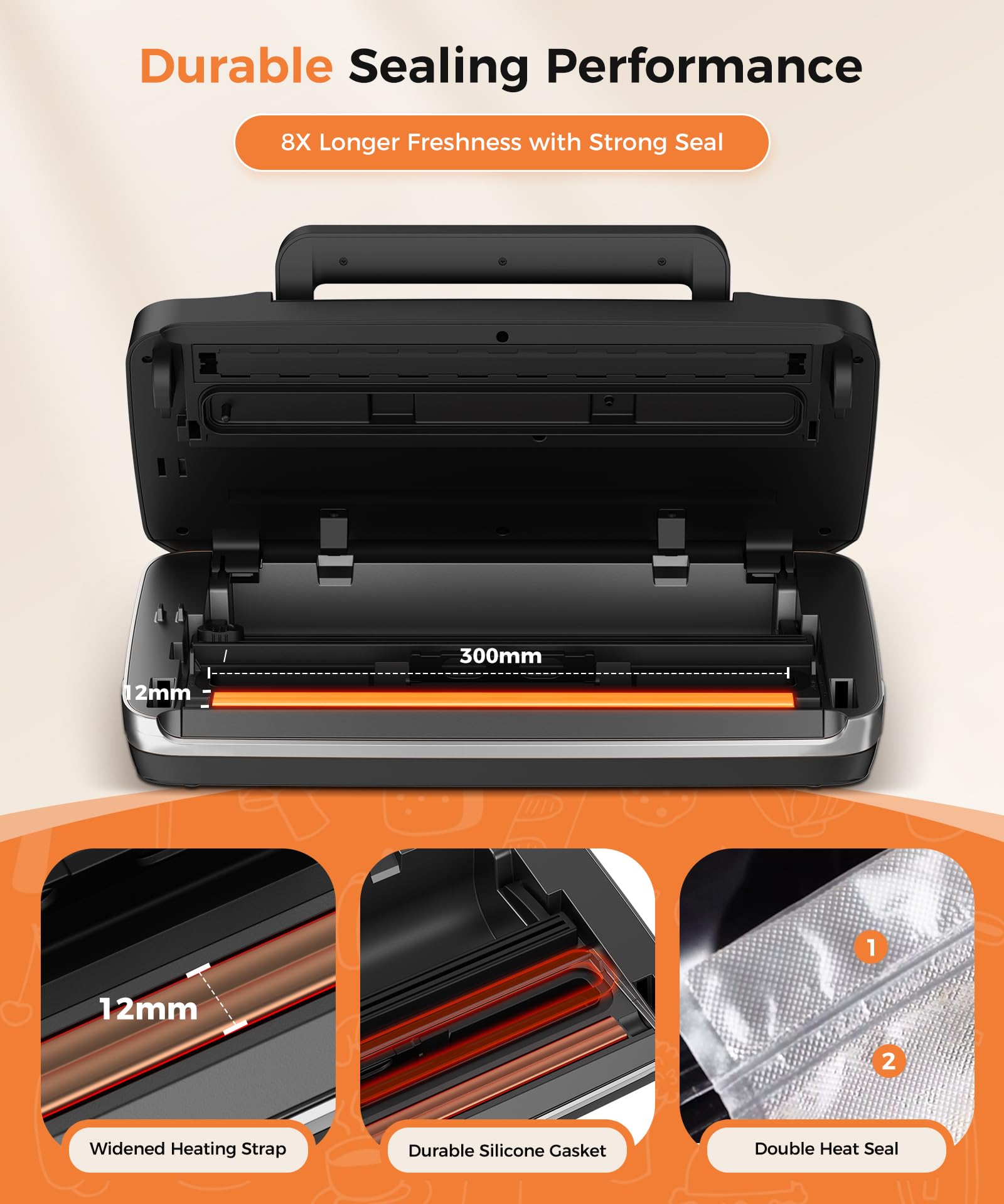 QIQIAOB bolsas precortadas para almacenamiento práctico.