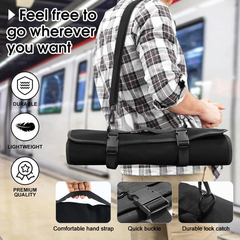 Detalle de hebilla y correa ajustable para transportar con comodidad