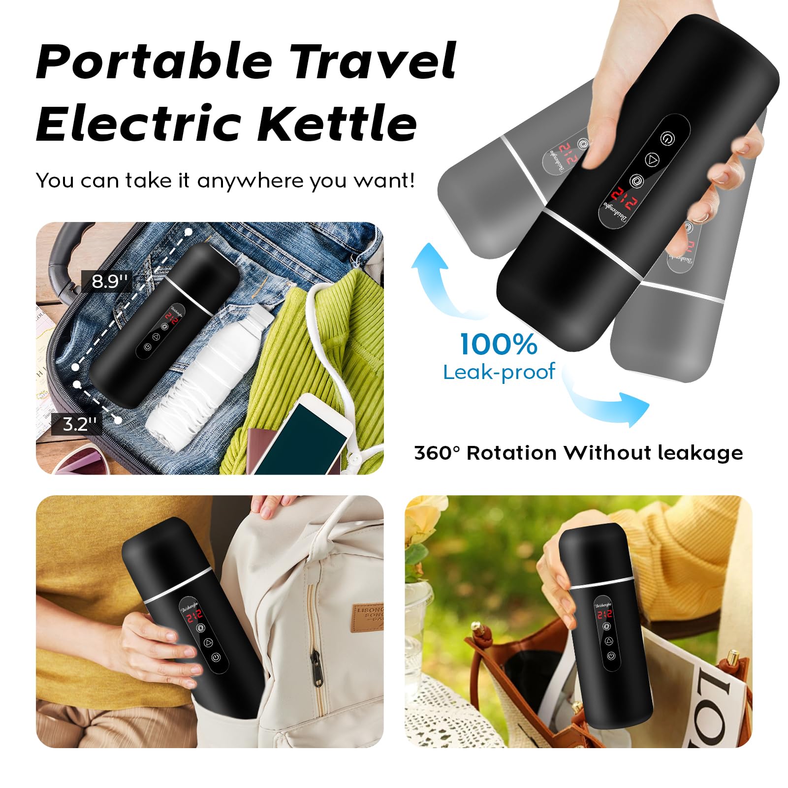 Diseño ligero y portable ideal para viajes.