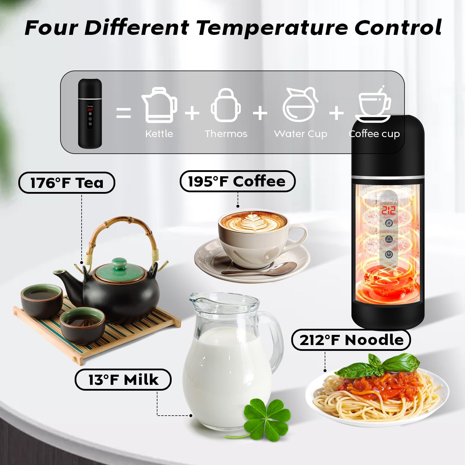 Mezcla magnetica automatica para bebidas bien integradas.