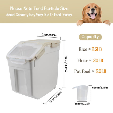 Qiveno arroz 15 l, tapa hermética para conservar frescura.
