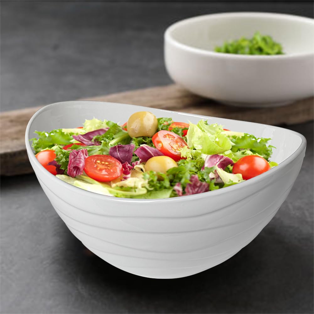 Qlans tazón de gran capacidad, perfecto para porciones grandes de ensalada o pasta.
