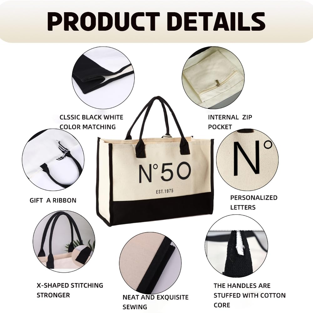 QLSKO bolso lona duradero con costuras reforzadas y larga vida.