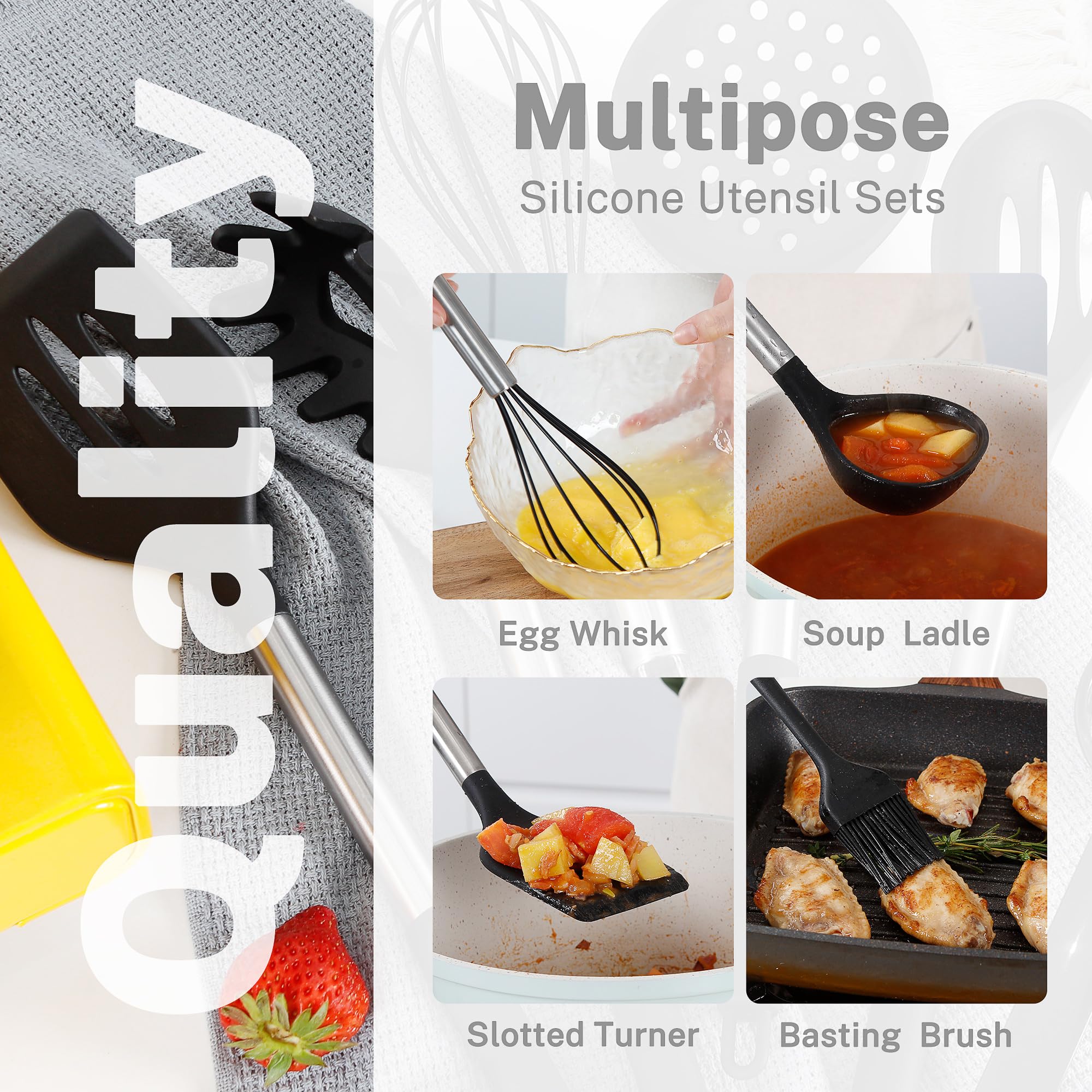 QMVESS set fácil de limpiar, apto para lavavajillas, limpieza rápida y sencilla