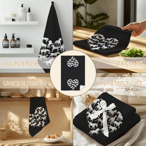 Toallas Qnhij de baño con diseño caballos, ideal para renovar tu estética hogareña