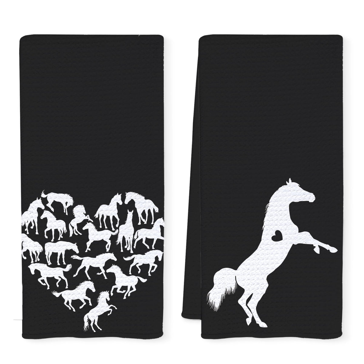 Toallas Qnhij con caballos de diseño abstracto, ideal para decorar la cocina y secar manos