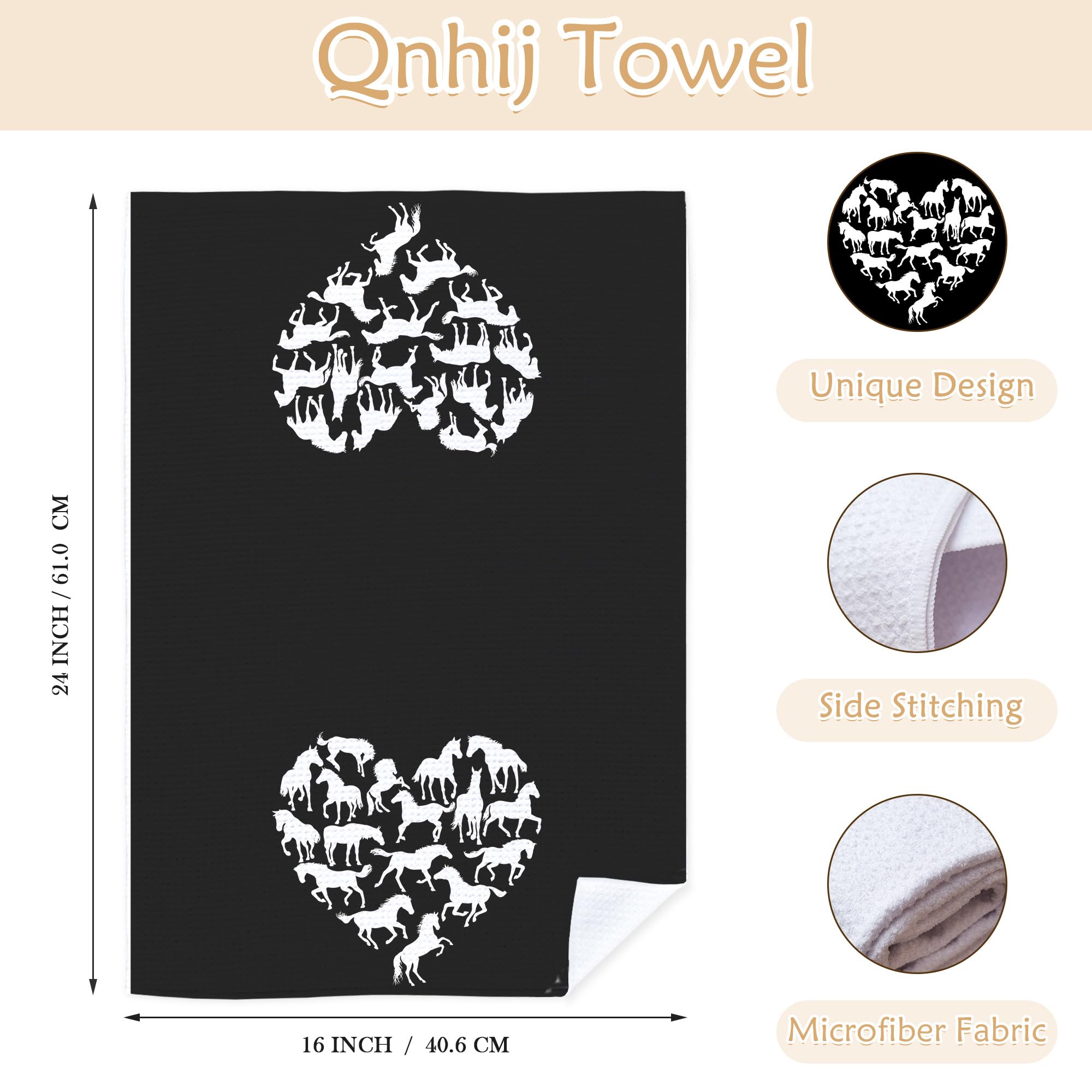 Toallas decorativas Qnhij, caballos abstractos, excelente para regalo práctico y elegante