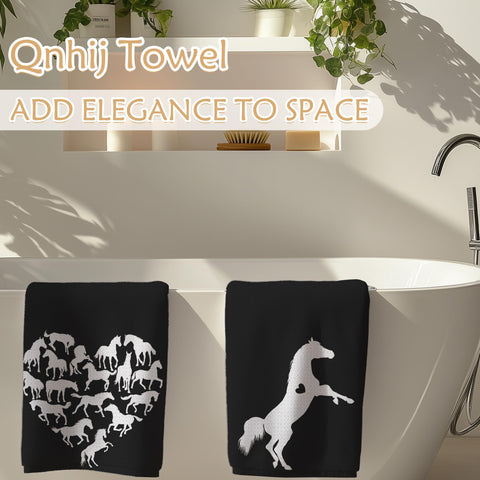 Toallas de mano multiuso Qnhij, con caballos, útiles en cocina y baño