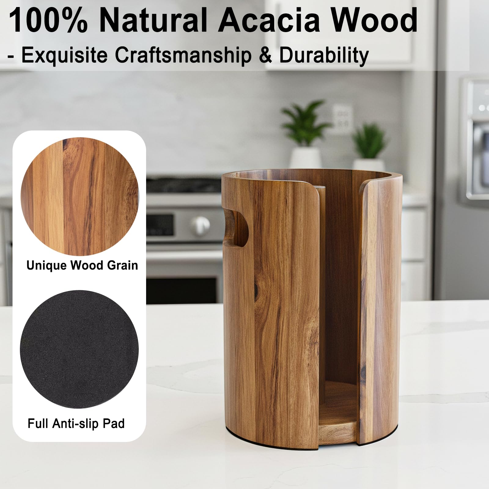 QoQoLiLi porta-papel con diseño decorativo que realza la cocina.