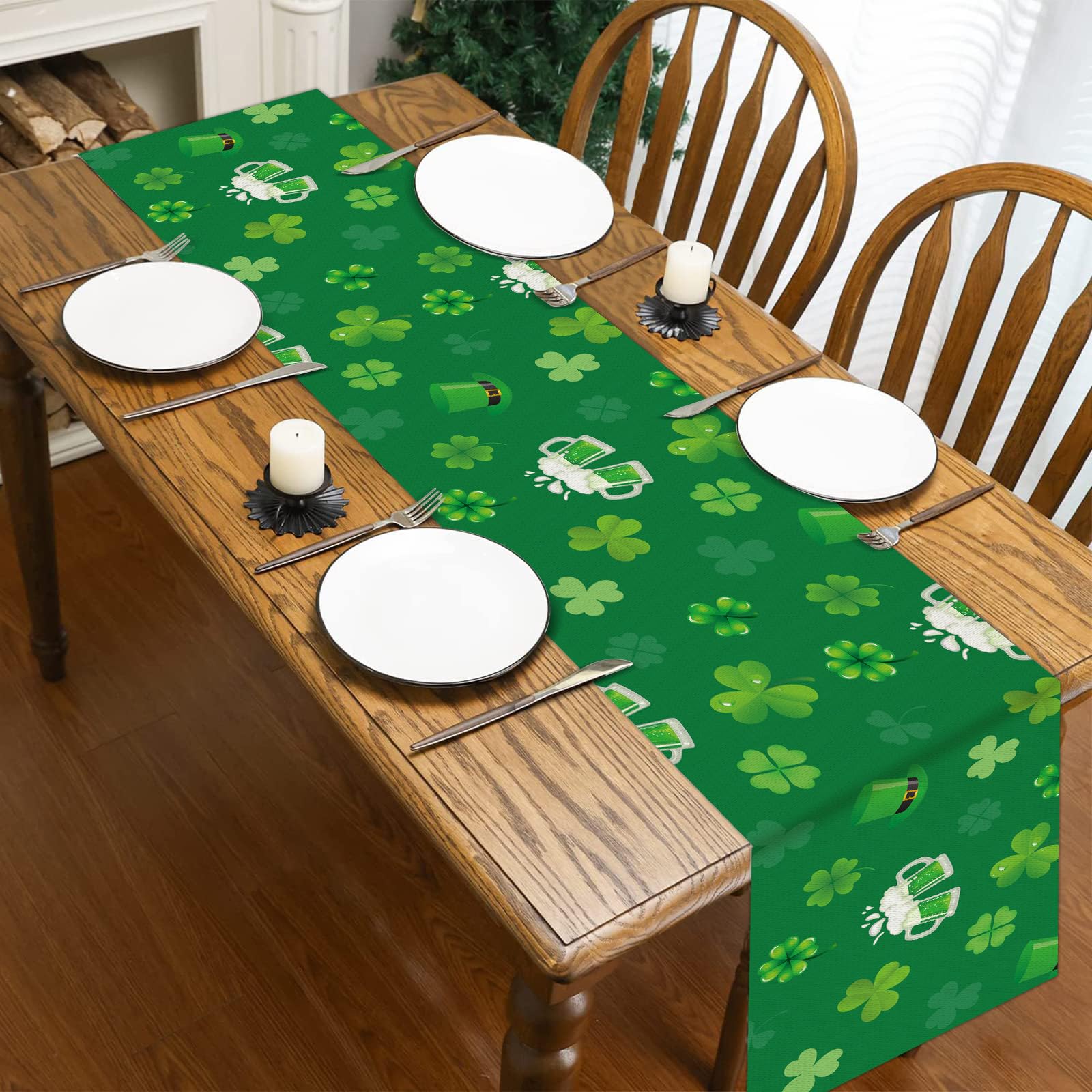 QOUBAI camino de mesa para uso diario en cocina y comedor.