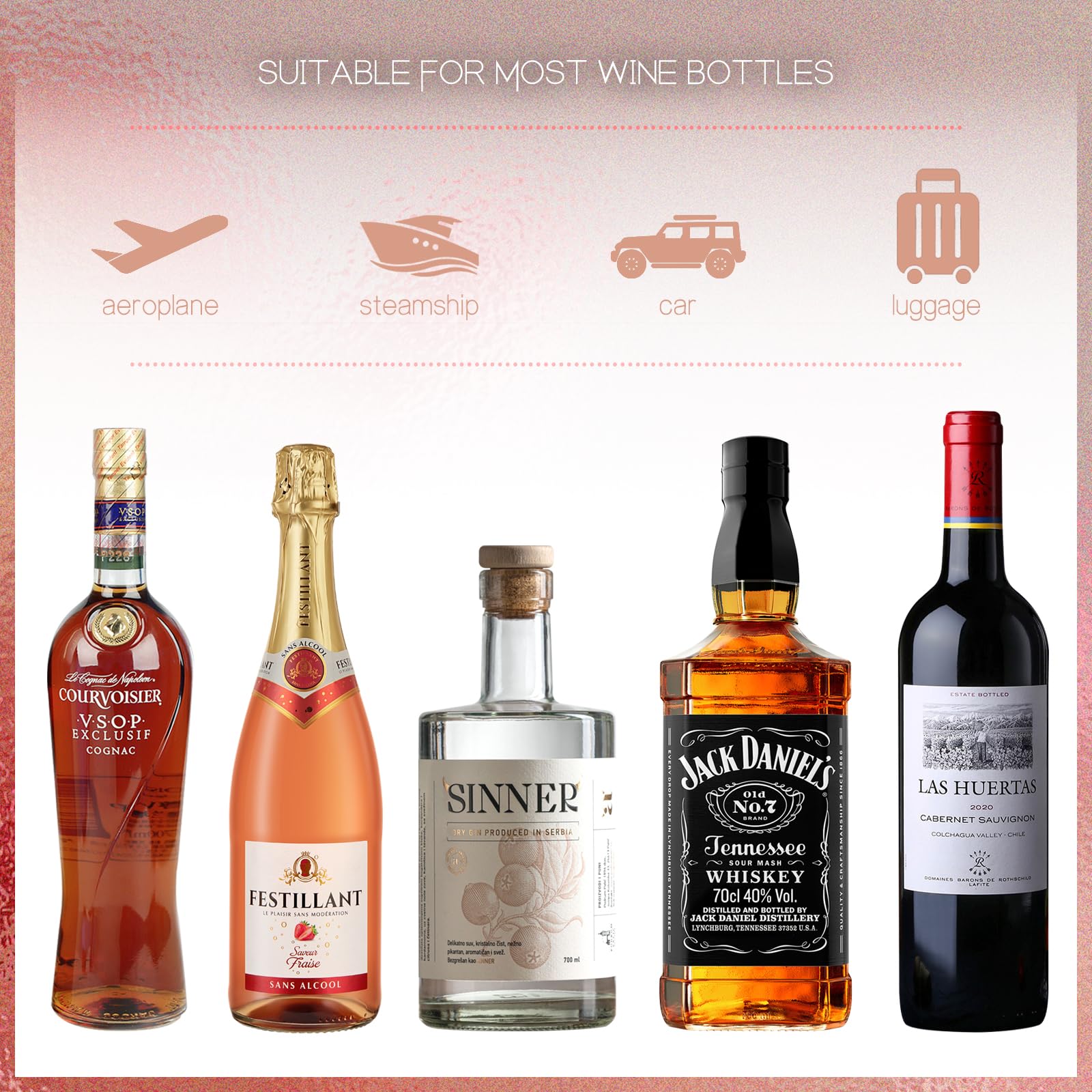 QPEY proteccion anti-roturas para botellas durante el traslado