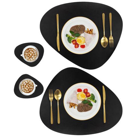 QPIX DIGITAL manteles negros ovalados ofrecen protección con estilo para la mesa