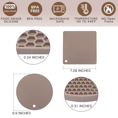 QPIX DIGITAL posavasos silicona almendra ideal para mesas y bebidas