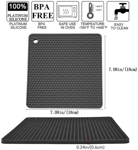 QPIX DIGITAL Trivet silicona uso múltiple: sirve como posavasos y soporte para utensilios.
