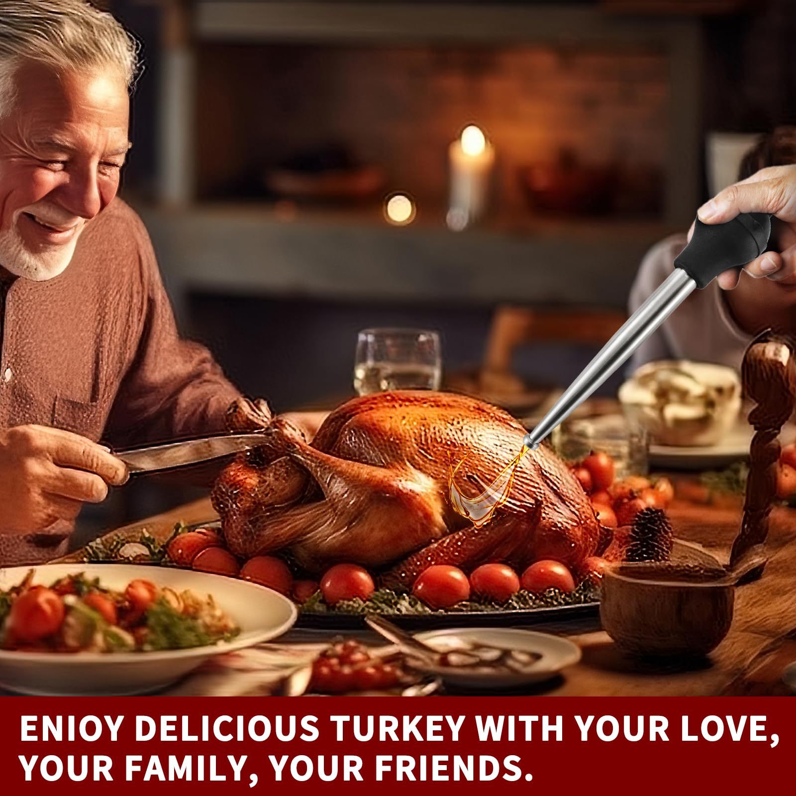QPMR conjunto inyector y accesorios para cocinar pavo de forma conveniente