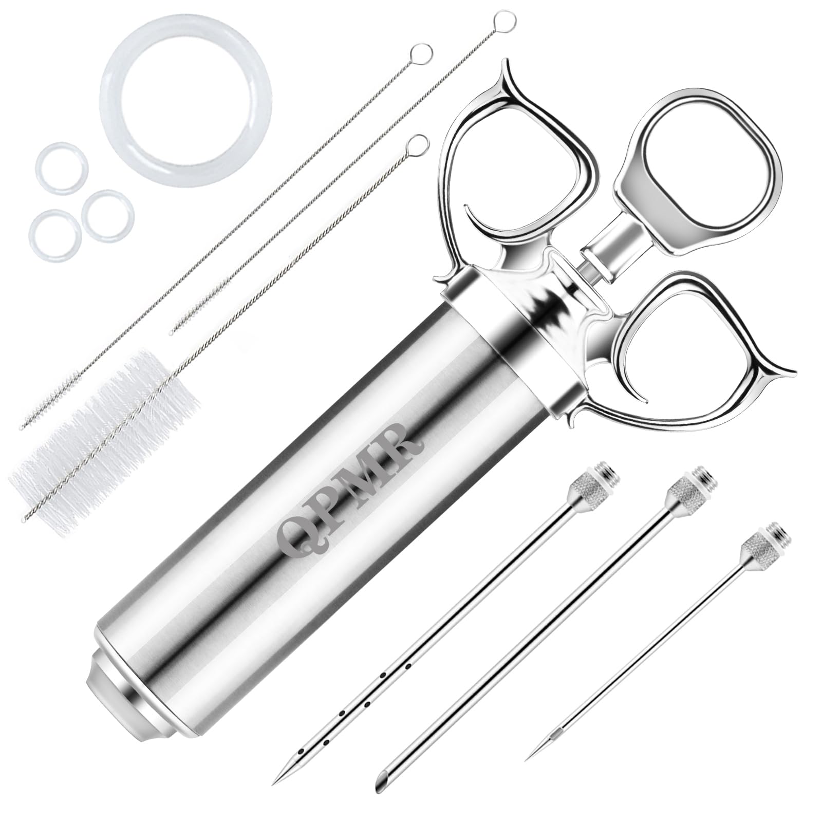 QPMR inyector-carne-2oz para penetración uniforme de marinadas.