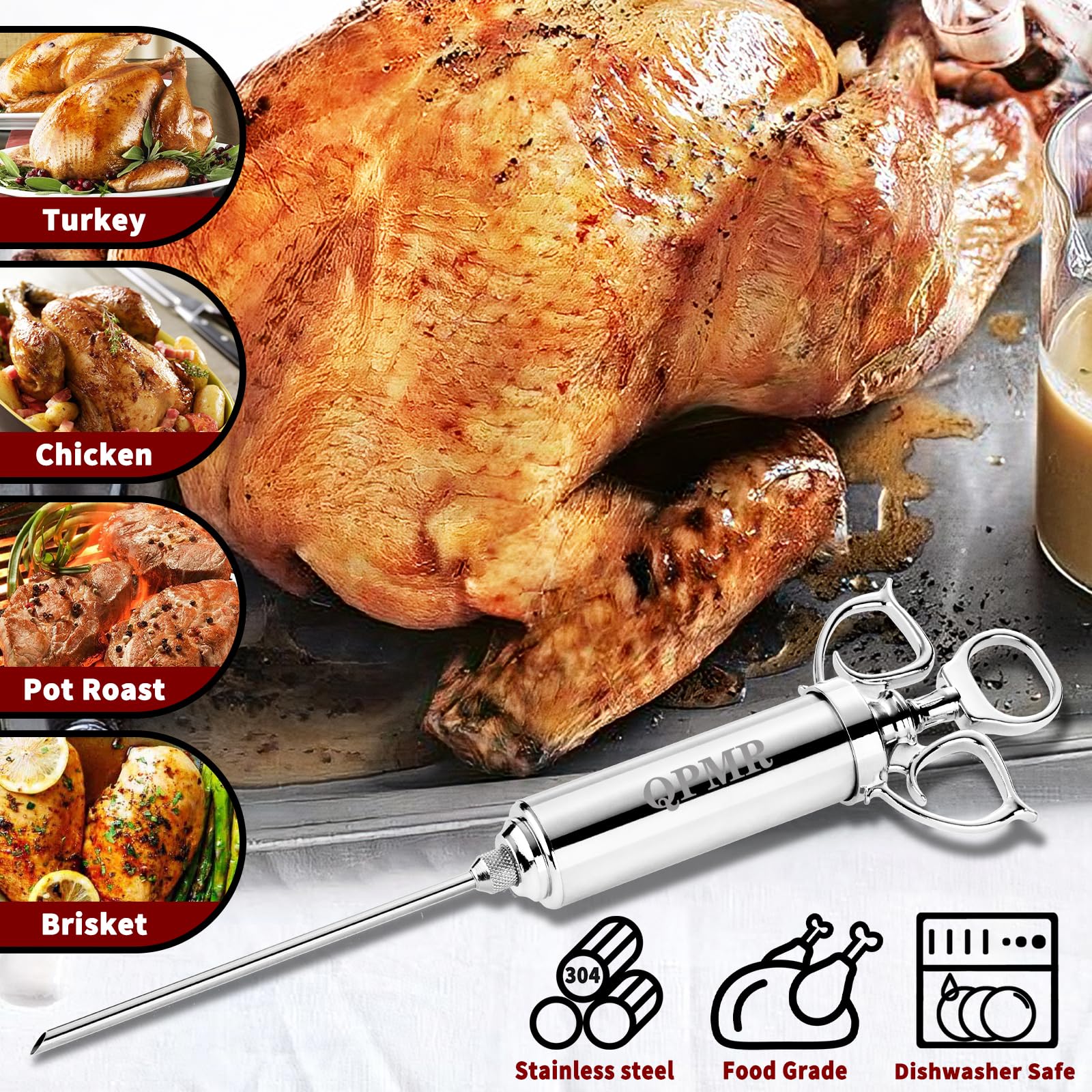 QPMR útil para pavo y brisket, favorece sabores uniformes.