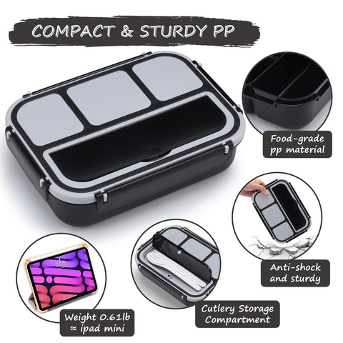 QQKO Bento Box utensilios incluidos para comer fácilmente