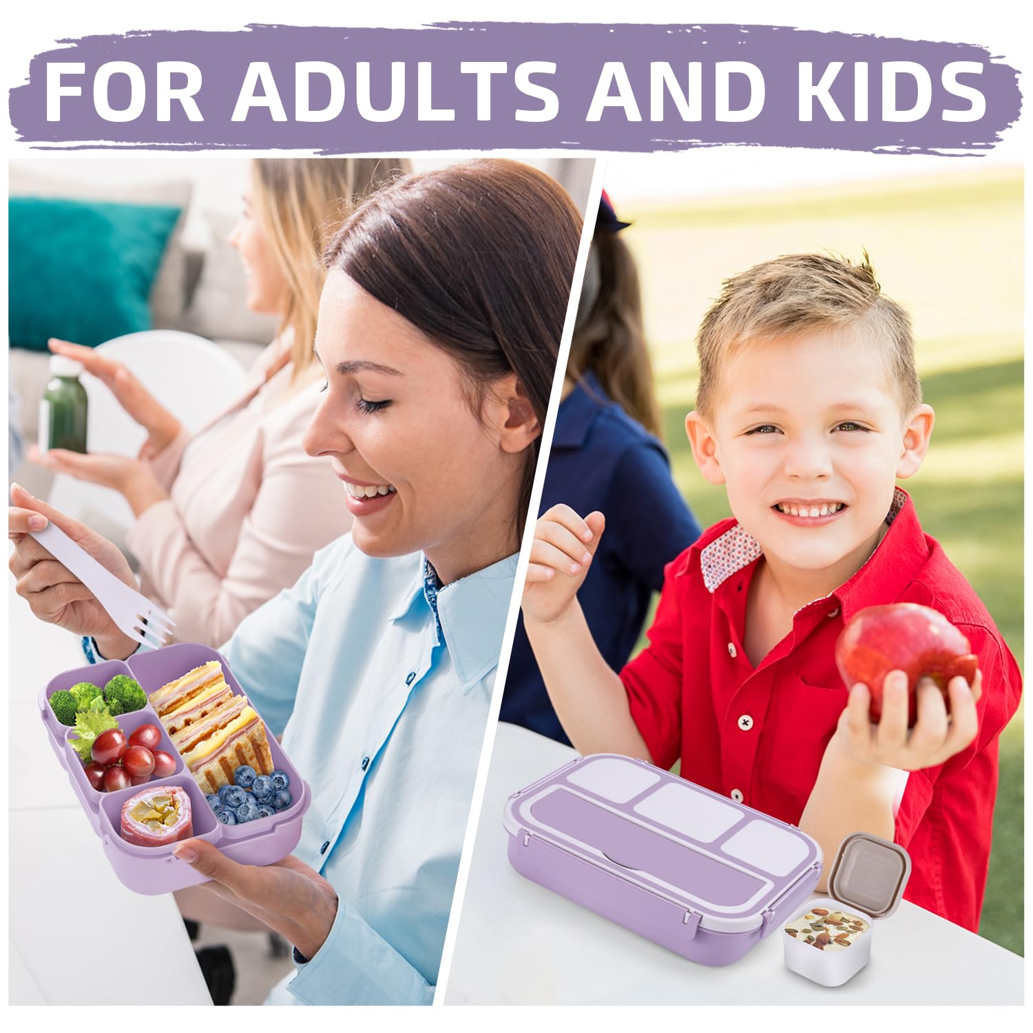 Capacidad de 1200 ml para comidas completas y bien distribuidas