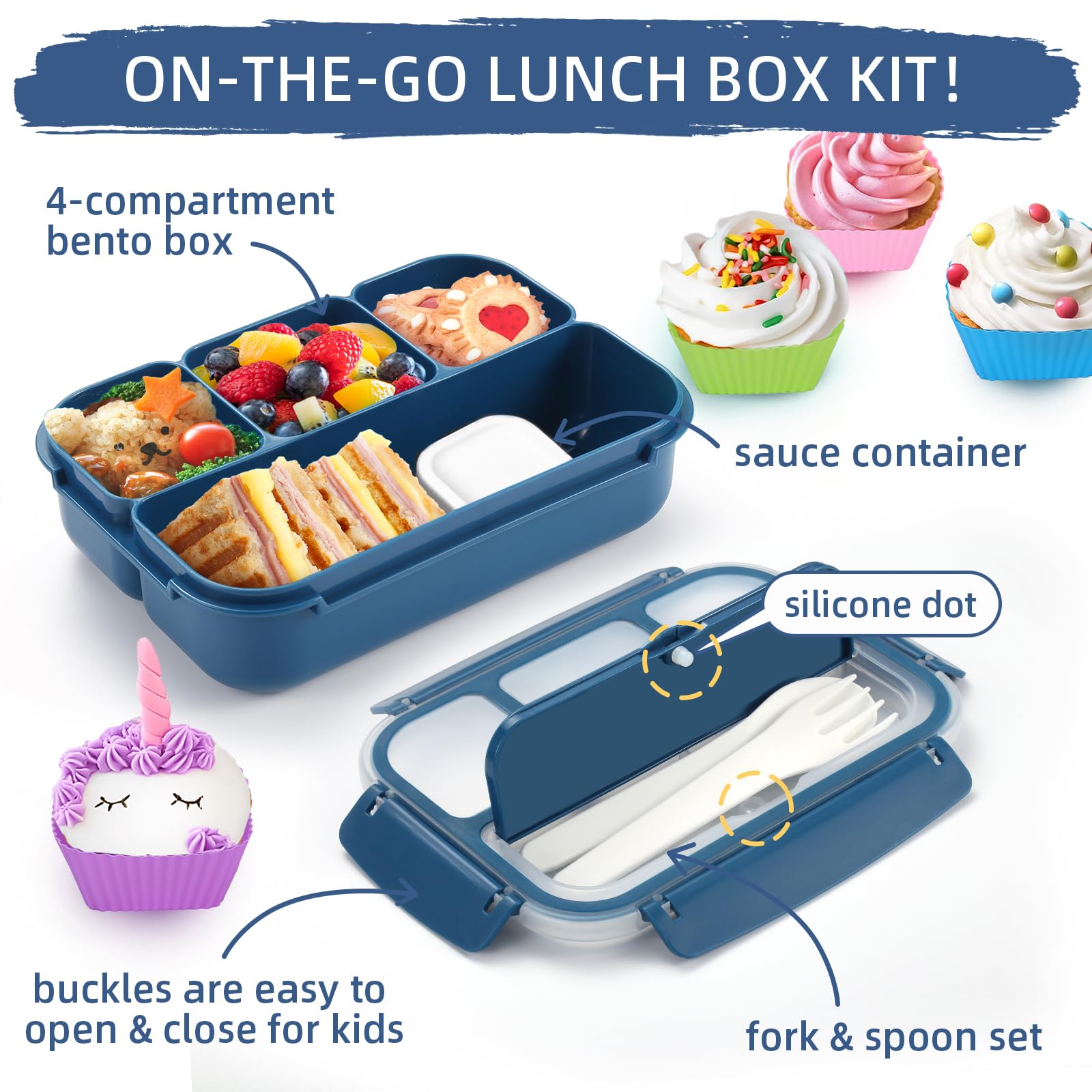 QQKO cubiertos-plastico: juego incluido para comer en cualquier momento.