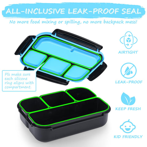 QQKO Bento: compatible con microondas y lavavajillas, facilita la limpieza diaria