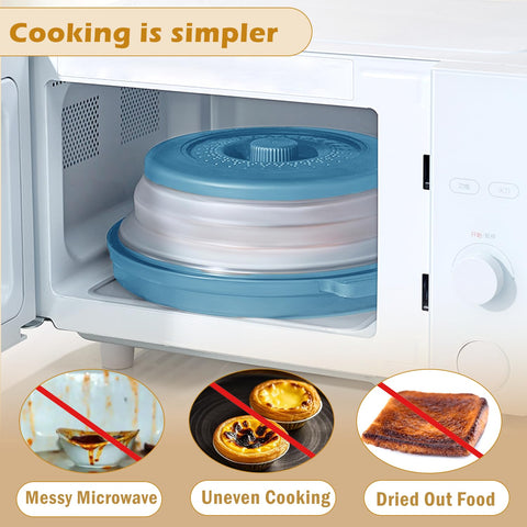QQM Cubre microondas 10,7 pulgadas, se adapta a la mayoría de platos.