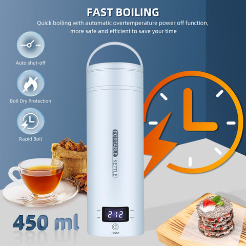 QRAGJBM hervidor acero inoxidable 304, duradero y libre de BPA.