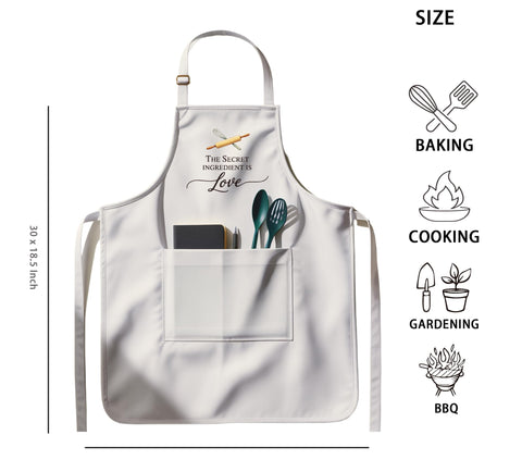Delantal QSLEUNG para uso diario en cocina, cómodo y transpirable.