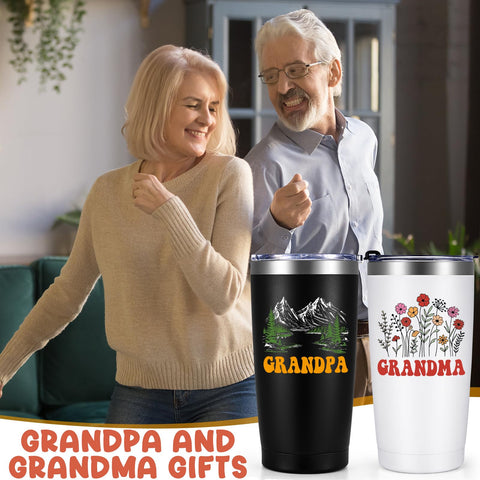 Tumbler Qtencas para abuelos, regalo de aniversario elegante y práctico