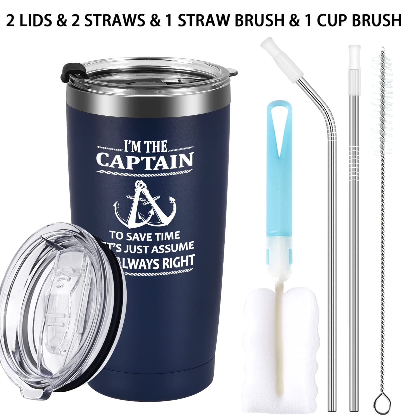 Uso diario del Capitán Tumbler, duradero y térmico.
