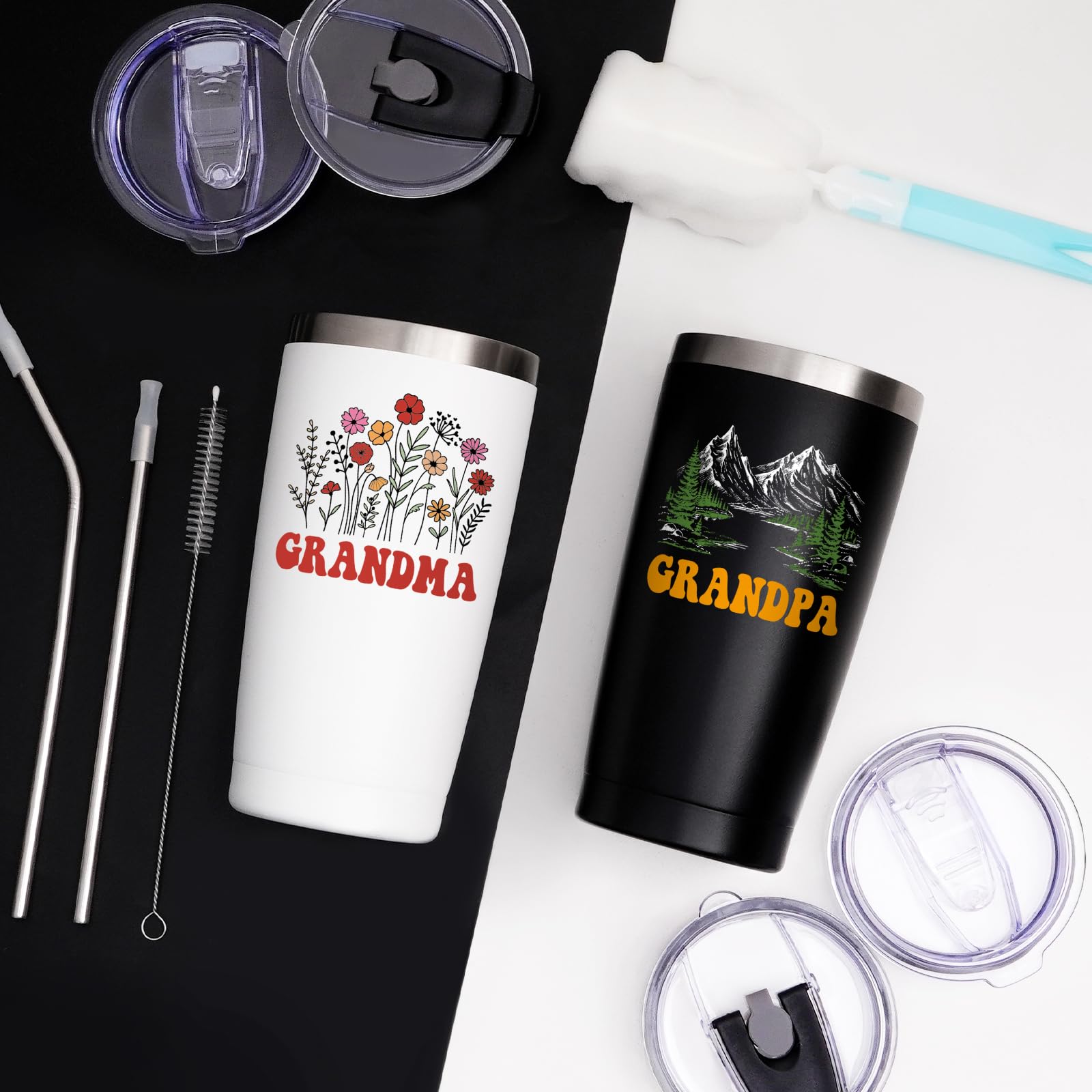 Regalo para abuelos, tumbler resistente para camping y viaje