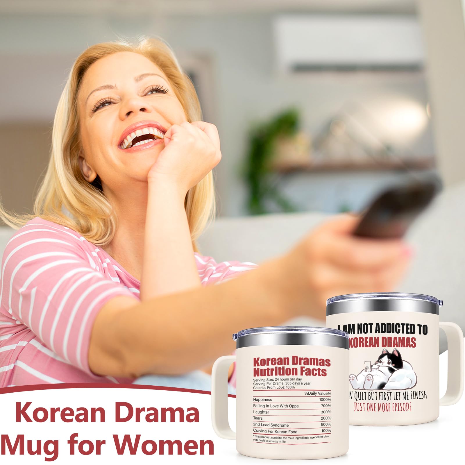 Qtencas tapa-pajilla drama coreano mantiene bebidas a temperatura ideal.