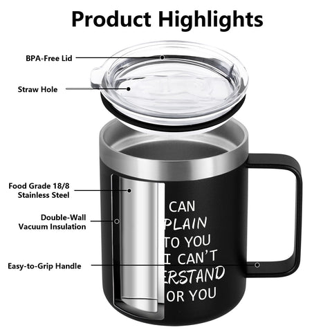 Qtencas taza ingenieros 12oz detalle de acero inoxidable y acabado