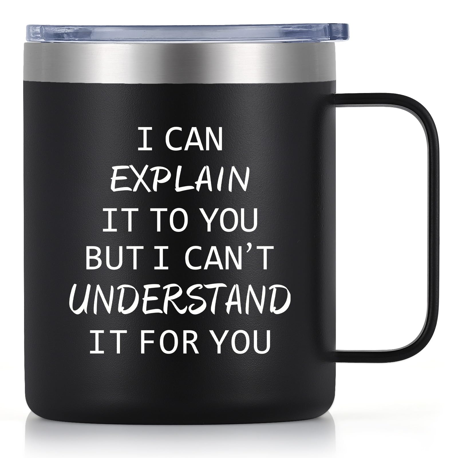 Qtencas taza para ingenieros 12oz vista frontal, práctico diseño para oficina