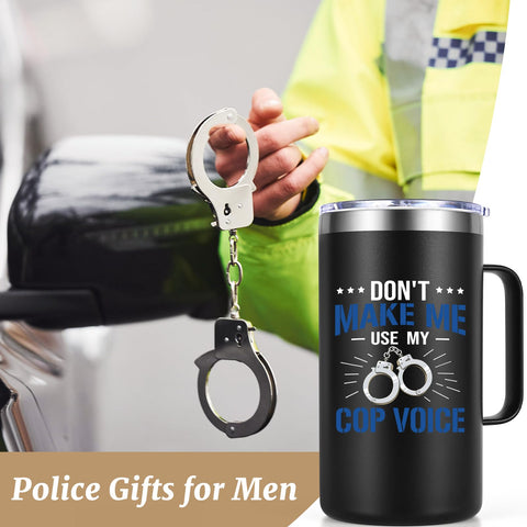Taza Qtencas policial detalle de texto para oficina