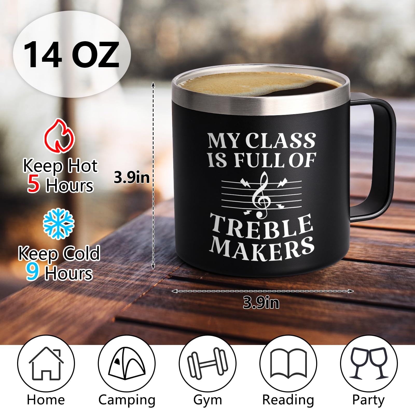 Qtencas taza acero inoxidable, uso diario y sabor puro.