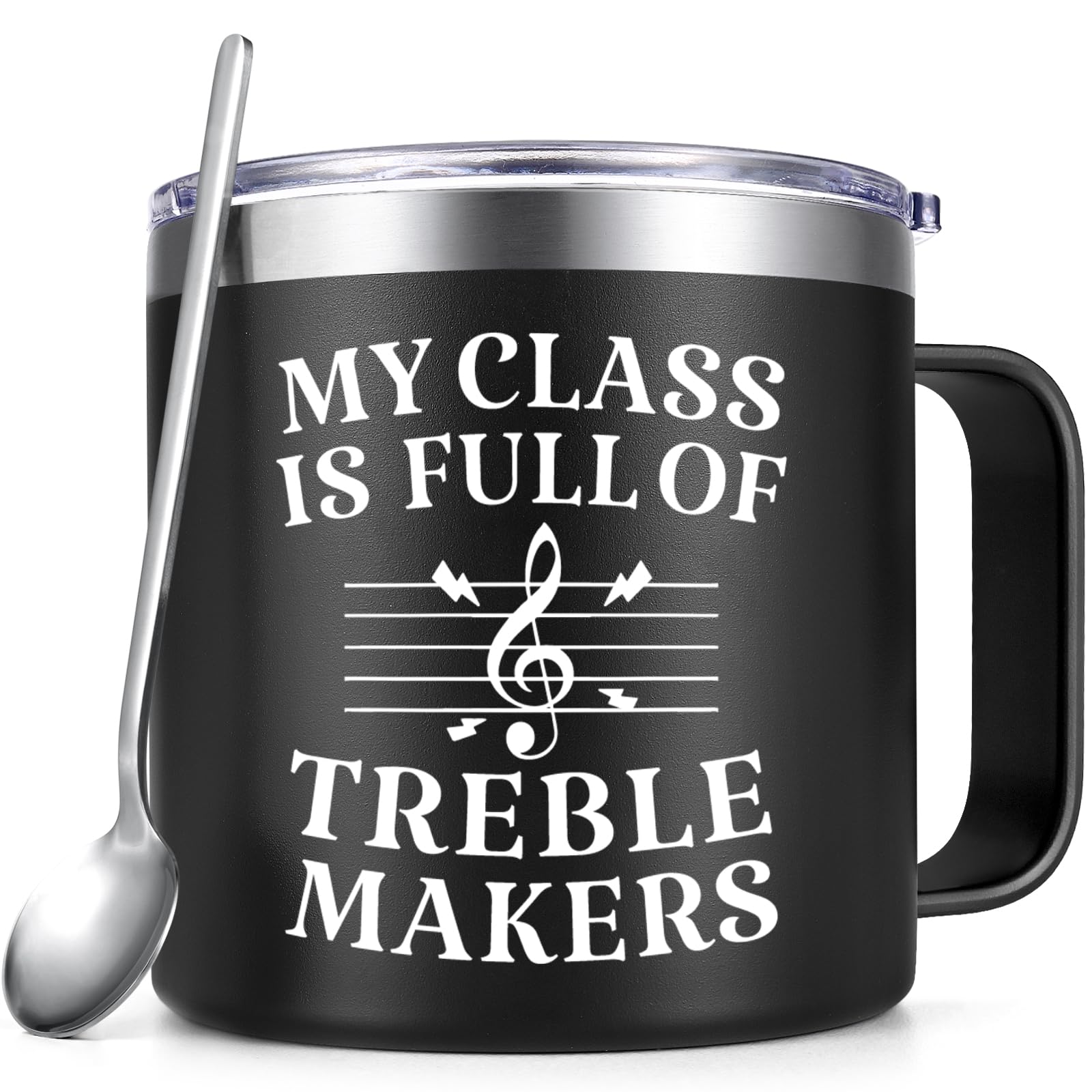 Qtencas taza para profesor de música frente, regalo ideal para el día del maestro.