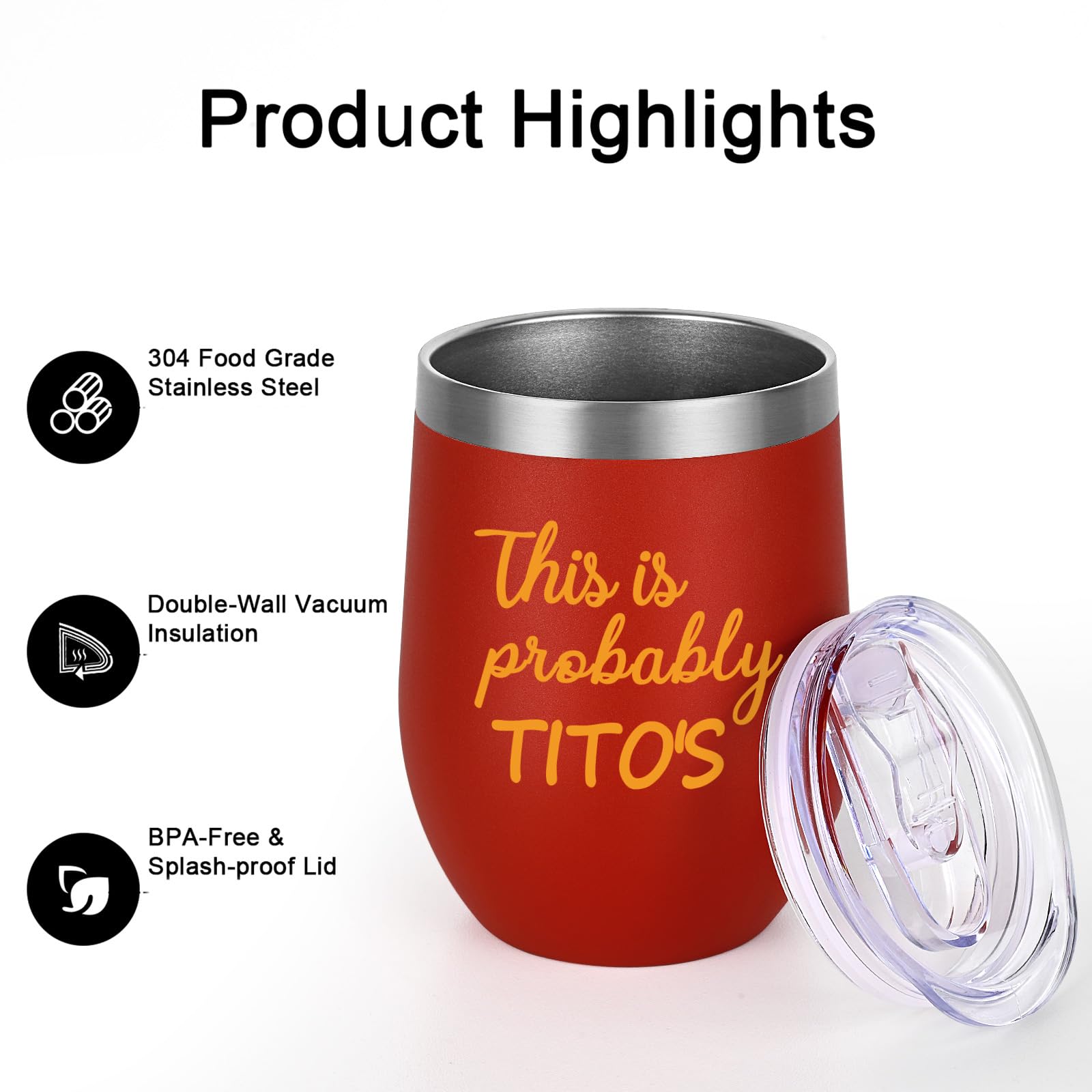 Qtencas Titos, tapa sin BPA con cierre seguro para transportar bebidas.
