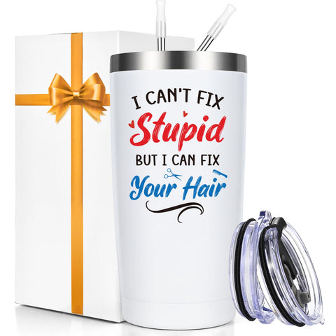 Qtencas Vaso Termico 20oz con frase divertida para peluqueras, regalo ideal