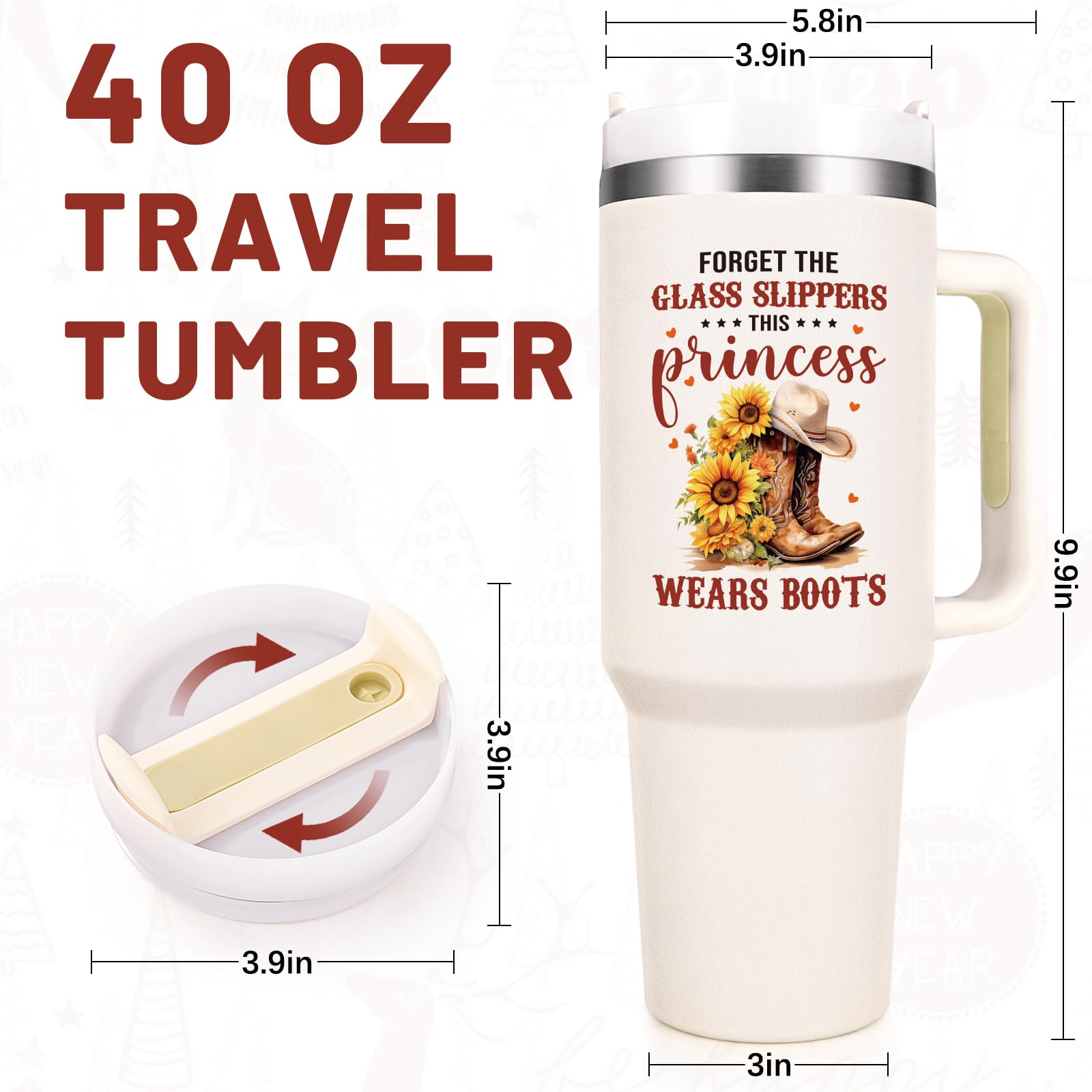 Qtencas vaso termico regalo campo, regalo perfecto para fiestas.
