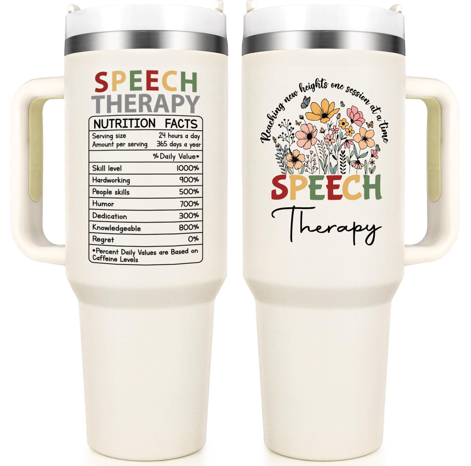 Vaso Qtencas 40 oz para viaje, ideal para sesiones de logopedia en casa o fuera.