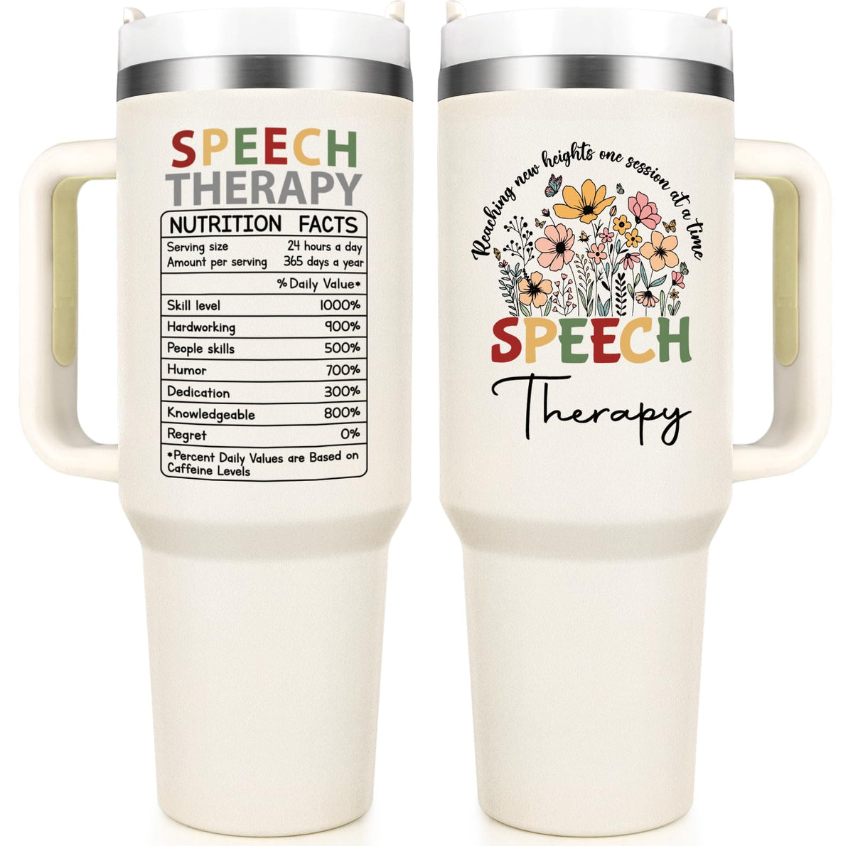 Vaso Qtencas 40 oz para viaje, ideal para sesiones de logopedia en casa o fuera.