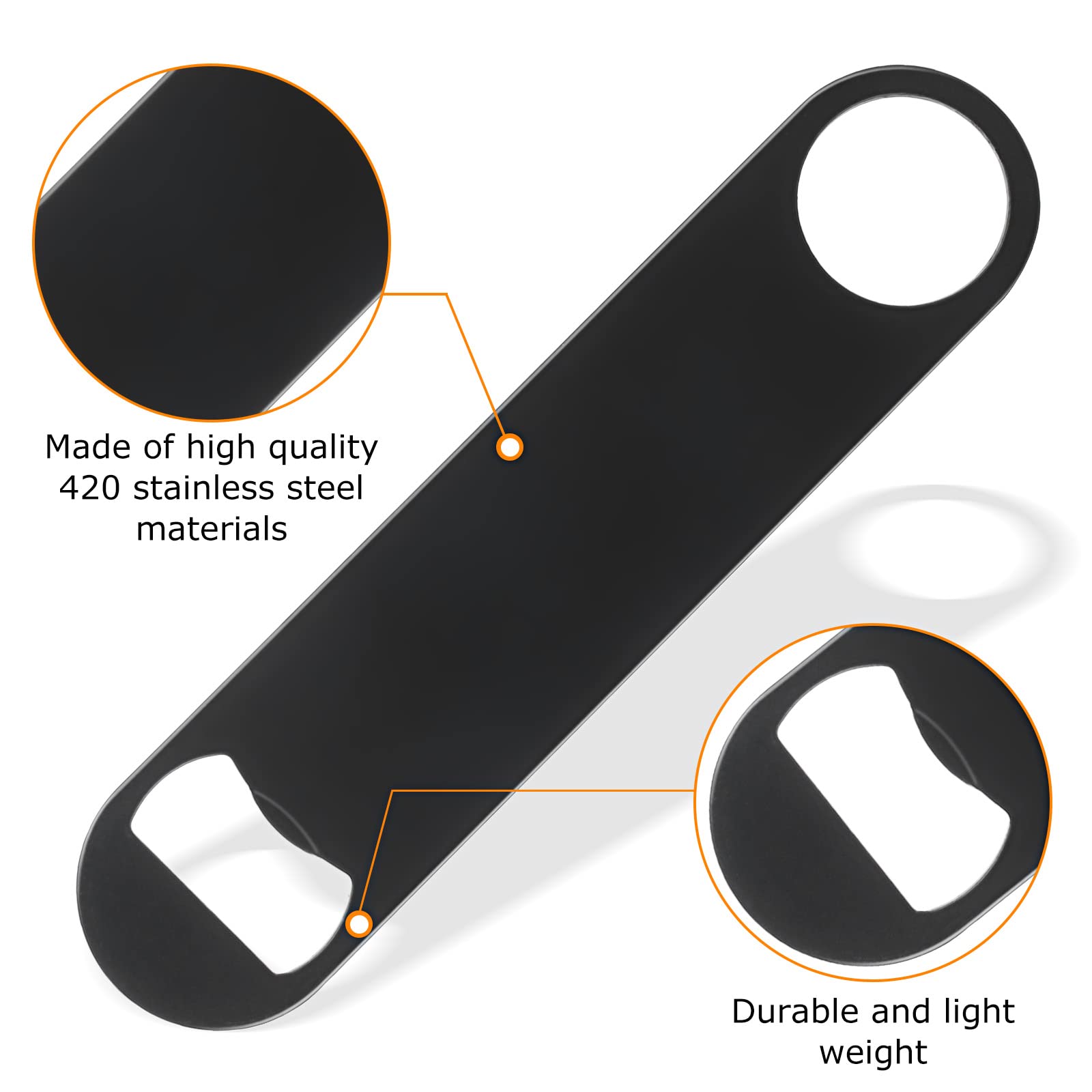 Abrelatas plano de 7 pulgadas negro de QTLCOHD opción de almacenamiento compacto.